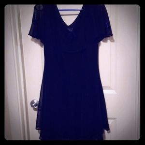 Midnight blue evening dress